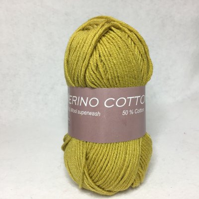 Hjertegarn Merino Cotton färg 0847 gulgrön