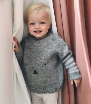 PetiteKnit Nalletröja mönster stickad tröja till baby och barn