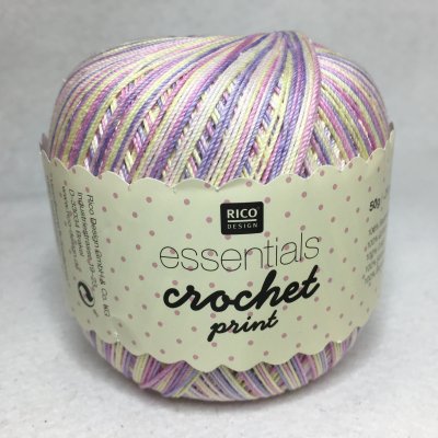 Essentials Crochet print färg 001 rosa/lila/gul