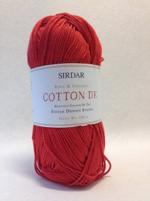 Sirdar Cotton dk färg 510 klarröd