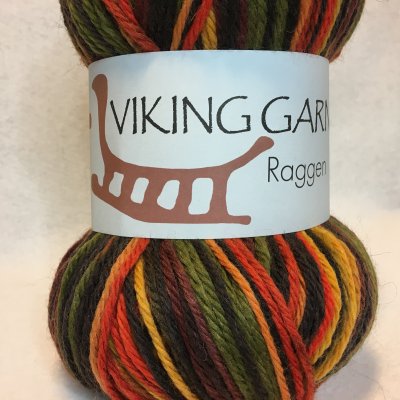 Viking Raggen färg 0737 orange/grön/brun