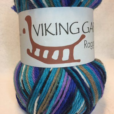 Viking Raggen färg 0764 turkos/kornblå/vit