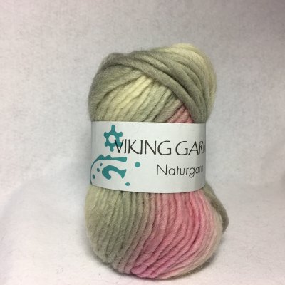 Viking Naturgarn färg 0677 rosa/vit/grå