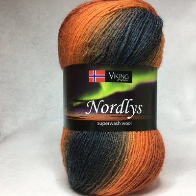 Nordlys färg 0955 orange/röd/brun